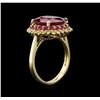 Image 3 : 7.44 ctw Ruby and Diamond Ring - 14KT Yellow Gold