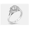 Image 1 : Cubic Zirconia and Diamond Ring - 14KT White Gold