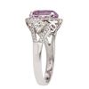 Image 2 : 4.17 ctw Kunzite and Diamond Ring - 14KT White Gold