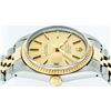 Image 9 : Rolex Two-Tone Gold Champagne Index and Fluted Bezel DateJust Men's Watch