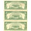 Image 2 : 1963 $5 VG/XF Red Seal Note Lot of 3