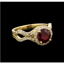 14KT Yellow Gold 1.94 ctw Ruby and Diamond Ring