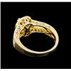 Image 3 : 14KT Yellow Gold 0.95 ctw Diamond Unity Ring