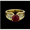 Image 2 : 14KT Yellow Gold 2.13 ctw Ruby and Diamond Ring