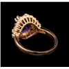 Image 3 : 14KT Rose Gold 3.30 ctw Tanzanite and Diamond Ring