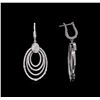 Image 2 : 1.60 ctw Earrings Dangle Earrings - 14KT White Gold