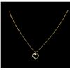 Image 2 : 10KT Yellow Gold Diamond Heart Pendant With Chain