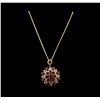 Image 2 : 14KT Yellow Gold 44.47 ctw Ruby and Diamond Pendant With Chain