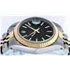 Image 2 : Rolex Two-Tone Black Tapestry Index Jubilee Band DateJust Ladies Watch