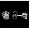 Image 2 : 14KT White Gold 1.35 ctw Diamond Stud Earrings