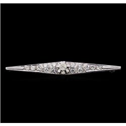 1.36 ctw Diamond Pin - 18KT White Gold and Platinum