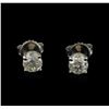 Image 1 : 14KT White Gold 1.19 ctw Diamond Stud Earrings