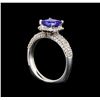 Image 4 : 14KT White Gold 1.51 ctw Tanzanite and Diamond Ring