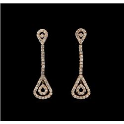 14KT Rose Gold 2.57 ctw Diamond Earrings