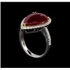 Image 4 : 14KT White Gold 7.24 ctw Ruby and Diamond Ring