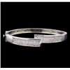 Image 1 : 2.62 ctw Diamond Bangle Bracelet - 18KT White Gold