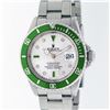 Image 1 : Rolex Stainless Steel Emerald and Diamond Submariner Men's Watch