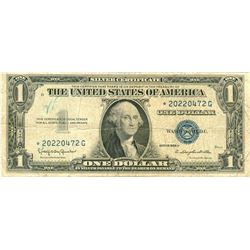 $1 VG+ Star Note Silver Certificate