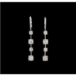 14KT White Gold 2.24 ctw Diamond Earrings