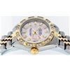 Image 3 : Rolex Two-Tone Pink MOP Baguette and Pyramid Diamond DateJust Ladies Watch