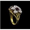 Image 4 : 3.07 ctw Ruby and Diamond Ring - 18KT Two-Tone Gold