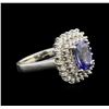 Image 1 : 2.05 ctw Tanzanite and Diamond Ring - 14KT White Gold