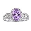 Image 1 : 2.56 ctw Kunzite and Diamond Ring - 14KT White Gold