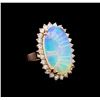 Image 1 : 6.91 ctw Opal and Diamond Ring