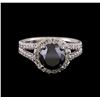 Image 2 : 3.58 ctw Black Diamond Ring - 14KT White Gold