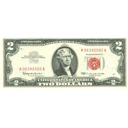 1963 $2 Choice Circulated Red Seal Note