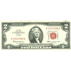 1963 $2 XF/AV Red Seal Note