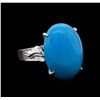 Image 1 : 9.47 ctw Turquoise Ring - Silver