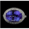 Image 2 : 8.84 ctw Tanzanite and Diamond Ring - 14KT White Gold