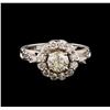 Image 2 : 14KT White Gold 1.63 ctw Diamond Ring