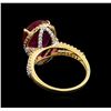 Image 3 : 14KT Yellow Gold 5.42 ctw Ruby and Diamond Ring