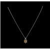 Image 2 : 0.85 ctw Diamond Pendant With Chain - 18KT Two-Tone Gold