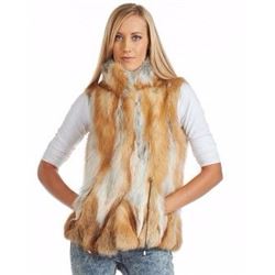 Natural Grey and Red Fox Vest