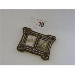 A DOUBLE MINIATURE FRAME, Art Nouveau design Birmingham 1908, height 5cm £20-30...