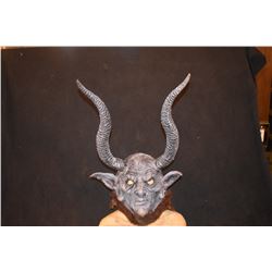 DEMON WITH HORNS AND BEARD FULL HEAD MASK