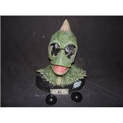 LAND OF THE LOST SCREEN USED HERO ANIMATRONIC SLEESTAK HEAD SKIN WITH EYES