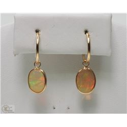 #1-14KT YELLOW GOLD OPAL EARRINGS
