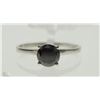 Image 1 : #10-10KT WHITE GOLD BLACK DIAMOND RING