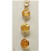 Image 1 : #15-14KT YELLOW GOLD SAPPHIRE PENDANT NECKLACE