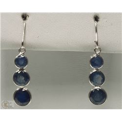 #20-14KT WHITE GOLD SAPPHIRE EARRINGS