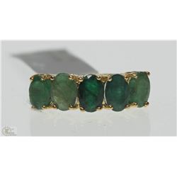 #21-10KT YELLOW GOLD EMERALD RING