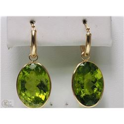 #25-14K YELLOW GOLD PERIDOT EARRINGS