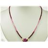 Image 1 : #28-14KT YELLOW GOLD RUBY NECKLACE