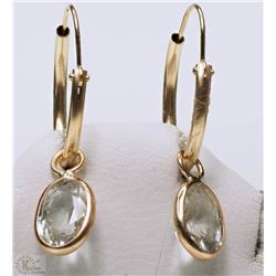 #30-14KT YELLOW GOLD SAPPHIRE DROP EARRINGS