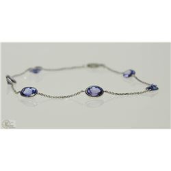 #38- 14KT WHITE GOLD TANZANITE BRACELET