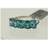 Image 1 : #39-10KT WHITE GOLD BLUE ZIRCON RING
